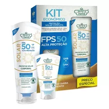 Kit Protetor Solar Fps50 Corporal E Facial Flores E Vegetais
