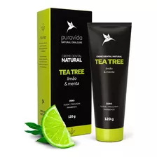 Creme Dental Tea Tree Sem Flúor E Parabenos - Puravida 120g
