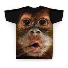 Camiseta Camisa Macaco Engraçado Monkey Animal 3d - Y03