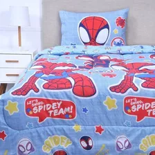 Plumones Spiderman 1.5 Plazas / Reversible / Hombre Araña