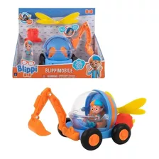 Conjunto Blippimobile E Boneco Blippi 7cm Candide 4122 Cor Azul