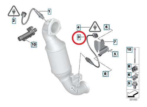 Sensor De Oxigeno Inferior Mini Cooper R55,r56,r57,r58,r59 Foto 2