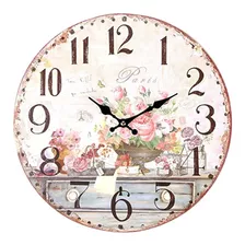 Estilo Retro Inspirada En Francés Flores Rosas Reloj