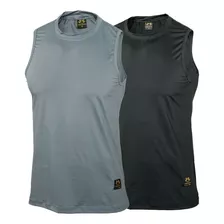 Kit 2 Camiseta Regata Masculina Dry Fit Uv50 Tn Terra Nativa