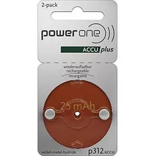 Power One Accu Plus Size 312 Recargable, 4 Baterías.