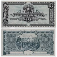 Ecuador Banco Sur Americano 100 Sucres