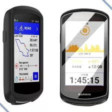 Capa De Silicone + Película De Vidro Para Garmin Edge 1040