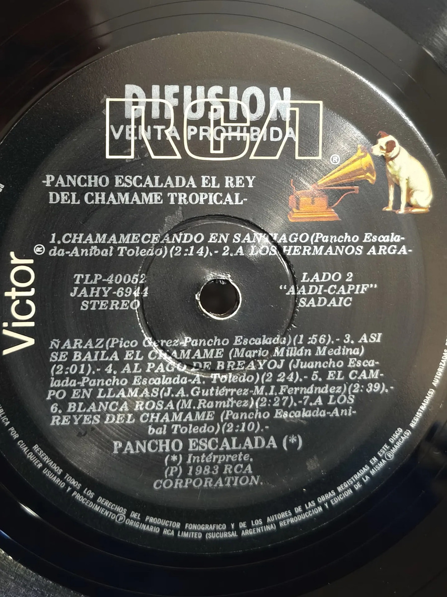 Pancho Escalada - El Rey del Chamamé Tropical - vinilo 1983