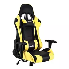 Cadeira Gamer Reclinável Giratória Gt Racer Preto E Amarelo