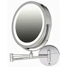 Ovente Lighted Wall Mount Makeup Mirror 7 1x7x Color Del Marco Cromado