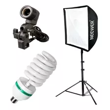 Softbox Neewer 70x70 + Lampada 150w + Soquete -e27 + Tripé