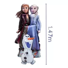 Globo Gigante Frozen Airwalker 3d, Globo De Ana, Elsa Y Olaf