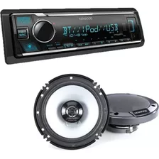 Auto Estereo Kenwood Kmm-bt38 Con 2 Kenwood Kfc-1666s