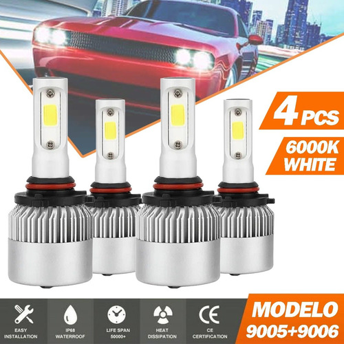 Kit Faros Auto Led Para Dodge 12000lm Luz Alta Y Baja