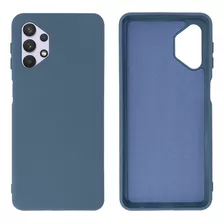 Capa Capinha Para Galaxy A32 5g Silicone Interior Aveludado Cor Azul Holandes