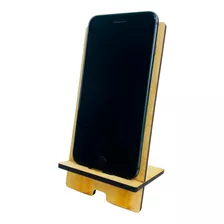 Soporte Celular Escritorio Base Porta Telefono Mdf Madera