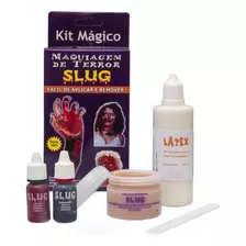 Kit Maquiagem De Terror Slug + Latex 100 Ml Halloween