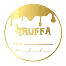 Adesivo Truffa Wonka Hot Stamping - Dourado - 1 Pct C/ 50 Un