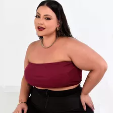 Cropped Top Faixa Plus Size Tomara Que Caia Moda Gringa Luxo