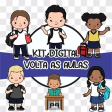 Kit Digital Volta As Aulas Bonequinhos Para Montagem Em Png 
