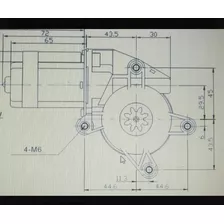 Motor Alza Cristal 24 Volts Derecho