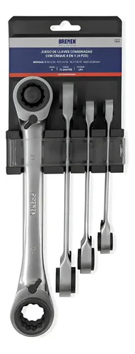 Set Llaves Combinadas Crique Bremen 4en1 - 8a24 Mm 7809 Dgm Gris