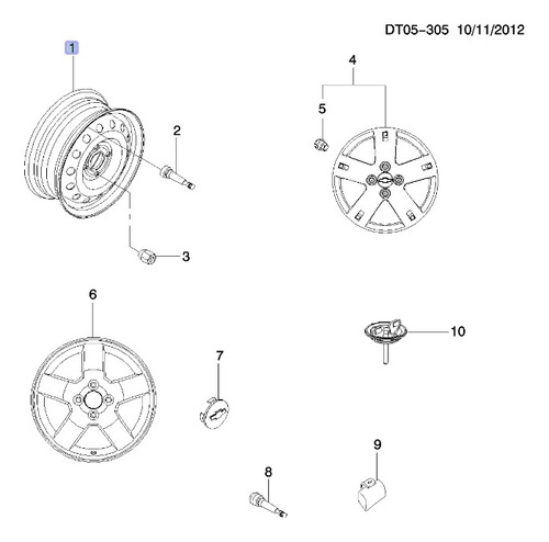 Rin Acero 15x6 Chevrolet Aveo 2010 Gm Parts Foto 5