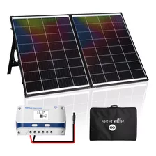 Serenelife Kit De Panel Solar Portatil De 200 Vatios, Maleti