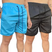 Kit 2 Bermudas Masculina Tactel Grosso Short Mauricinho 