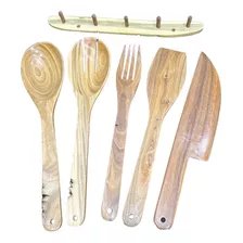 Juego Utensilios De Cocina De Madera Set 6 Piezas