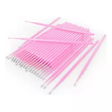 Microbrush Aplicador Alongamento Cílios 2.0mm Rosa 100un