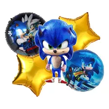 5 Set Cumpleaños Sonic Decoracion Cumpleaños Globos Sonic Color Azul Globo Sonic 141