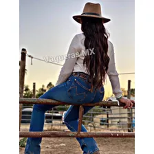 Vaquero Pantalon Dama Corte Bota Rodeo 7 Colores