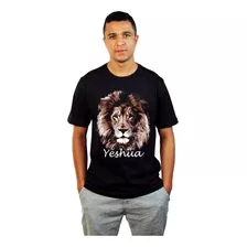 Camiseta Leão Yeshua Moda Evangélica Estampada Masculina