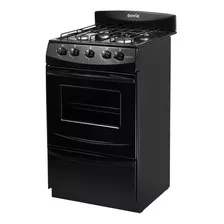 Cocina Escorial Candor S2 A Gas Natural 4 Hornallas Negra 220v Puerta Con Visor