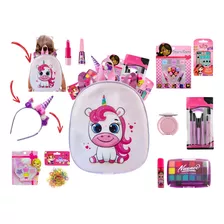 Presente Natal Kit Maquiagem Infantil Mochila Unicórnio M131