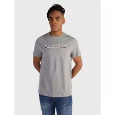 Playera Gris Con Logo De Hombre - Tommy Hilfiger