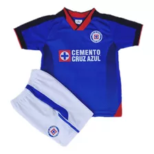 Conjunto Infantil Parecido A Cruz Azul, Playera Y Short