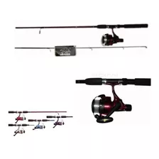 Set Caña Rio Lago Pescar Okuma + Carrete 1.80 Mts 2 Tramos