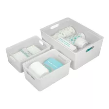 Mdesign - Cajas Organizadoras Apilables De Plastico Con Tap