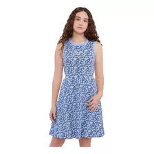 Vestido Niña Teen Cut Out Azul Corona