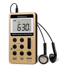 Retekess V112 Portatil Am Radio Fm Estereo Con Auriculares