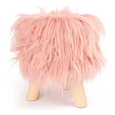 Pouf Peludos Con 4 Colores