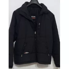 Campera De Hombre Impermeable Negra Sin Capucha Lacar L