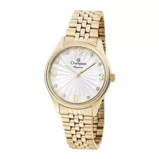 Relógio De Pulso Champion Feminino Banhado A Ouro Cn25789h