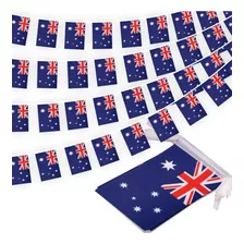 Banderas Rectangulares Australia 32 Banderines 21x14 Cm