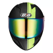 Casco Integral De Moto Con Doble Visera, City Rider, Amarill