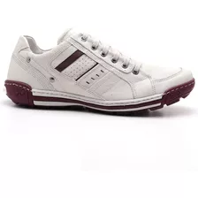 Sapatênis Masculino Couro Legitimo Costurado Tenis Original