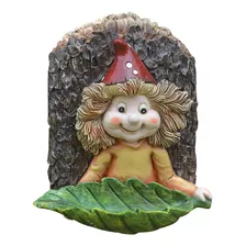 Decoração De Jardim Elf Girl Bird Feeder Courtyard Decor Pen