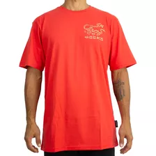 Camiseta Hocks Skate Original Dragon Vermelha 100% Algodão 